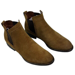 BORN Laney Womens Chelsea Ankle Boots Size 7.5M Rust Distressed Suede New $110